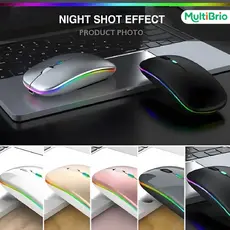 mouse Sem Fio Recarregável Led RGB Silencioso Clique 2.4 Ghz Ergonômico player home office