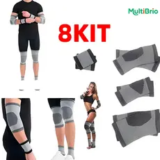 Kit de Fitness 8 em 1, protetor de equipamentos esportivos, joelheiras, cotoveleiras, almofadas de tornozelo, travesseir