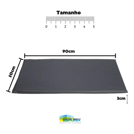 Colchonete Academia 90x50x3cm Ginástica Treino Yoga Creche Cor Azul