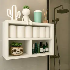 Nicho para Banheiro e Quarto de Canto Meia Lua MDF Sobrepor Prateleira Luxo