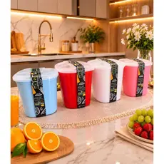 Kit Mantimento Conjunto com 5 Potes Herméticos com Tampa de Rosca BPA FREE Organizador de Alimentos