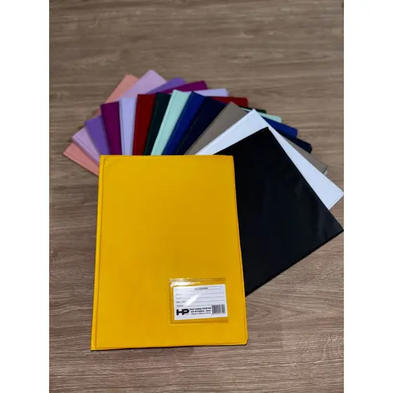 Pasta Catálogo HP Plásticos A4 com 50 plásticos - Diversas cores