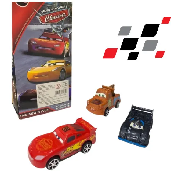 Kit com 3 e 6 Carrinhos do Filme Carros – Com Fricção