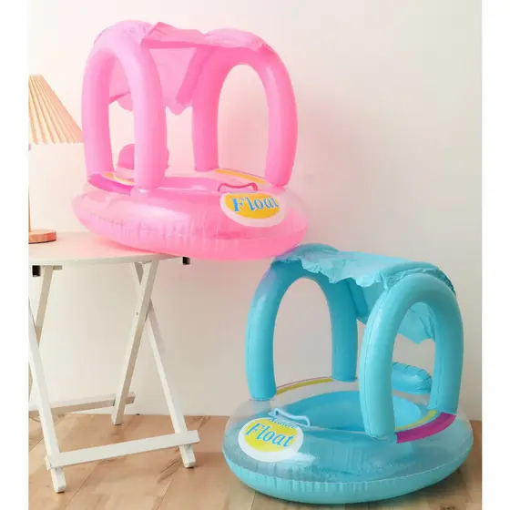 Boia Bote Bebê Cobertura Fralda Infantil Rosa Ou Azu Boia Piscina Bebe 65cm