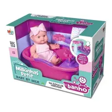 Boneca Bebê Milkinhas Petit Banho Com Banheira - Envio Imediato