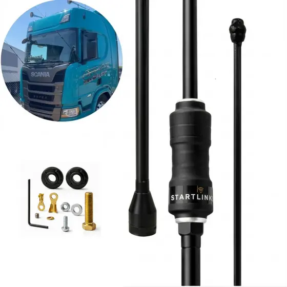 Antena Px Viúva Negra Argentina Black 1,35m Startlink Brasil Caminhão Bobina Retrátil Full