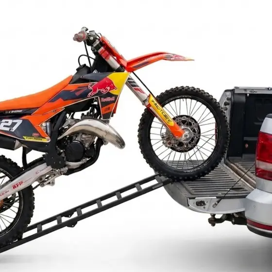 Rampa Dobrável 2m para Carga e Descarga de Motos em Caminhonetes ou Carretinha Suporta 200kg