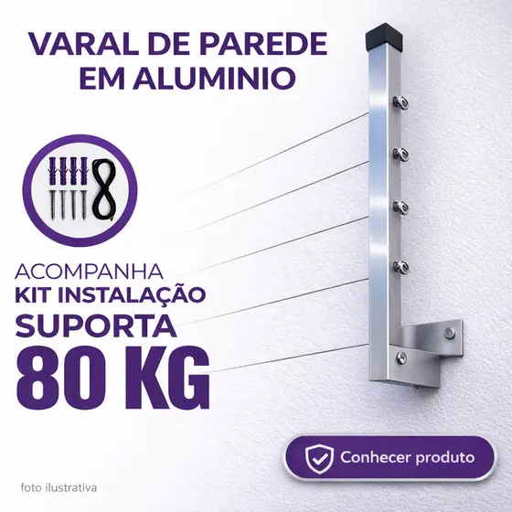 varal retratil parede recolhivel para apartamento casa reforçado aluminio Roupa Edredom