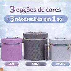 Frasqueira Maleta Organizadora Redonda Feminina Ruby's C/3 NEC-HZ014