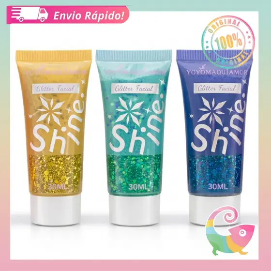 Kit Glitter Facial YoYo Maquiamor Shine