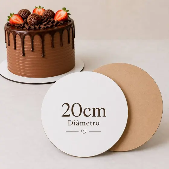 Kits Cake Board 20cm Tabuleiro Bolo Em Mdf 3mm 10/20/30 unidades