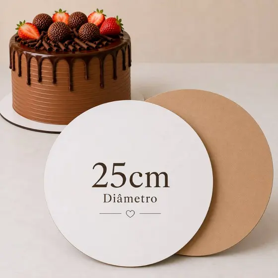 Kits Cake Board 25cm Tabuleiro Bolo Em Mdf 3mm 10/20/30 unidades