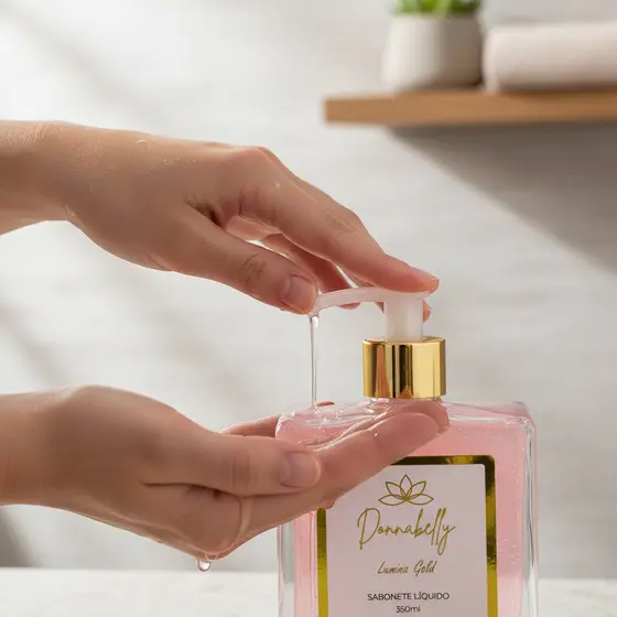 Sabonete Líquido RED FLOWERS 350 ml - vidro - brilho sofisticado, combina feminilidade com elegância Donnabelly