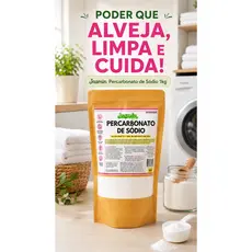 Percarbonato de Sódio - Alvejante Tira Manchas e Clareador de Roupas Granulado 1KG - multifuncional