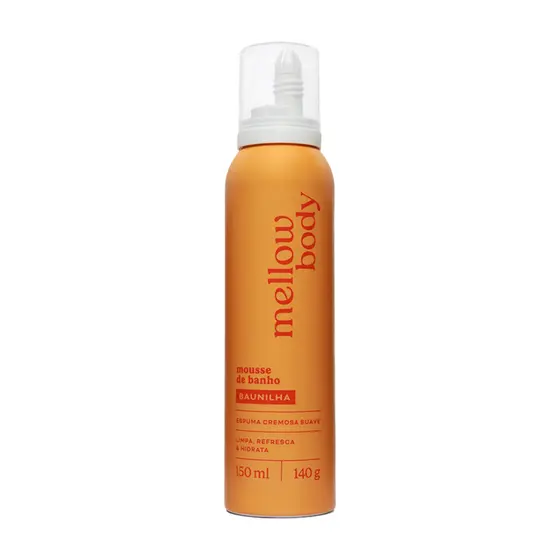 Sabonete Mousse de Banho Vegano Mellow Baunilha 150ml – Espuma Hidratante Corporal banho premium