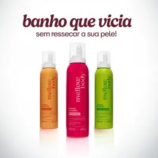 Kit Sabonete Líquido Chantilly de Banho Hidratante - Skin Care Morango Baunilha Maçã Verde Mellow