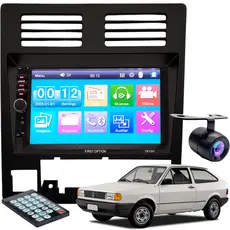 Central Multimidia Gol Quadrado 90 93 94 95 96 de 7 Pol Bluetooth Espelha + Moldura + Câmera de Ré