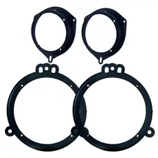 Moldura Aro Para Alto Falante Fiat Mobi 4 Peças Preto