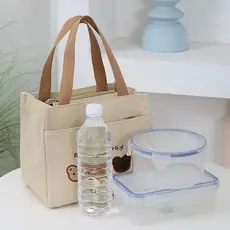 Bolsa Termica de Lona Ursinho design Capacidade Adequada Para Marmita-Milly