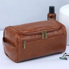 Bolsa Necessaire Grande Impermeavel Feminina Masculina Ideal Para Viagem - Couro Sintético Milly