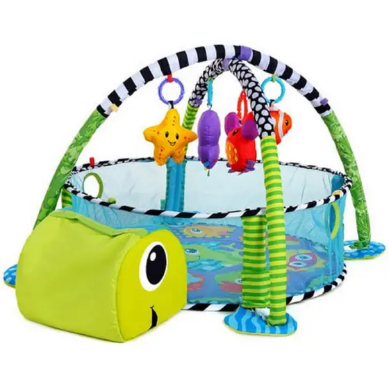 Tapete De Atividades 4x1 Piscina De Bolinhas tartaruga Lindo