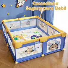 Cercadinho Bebê Grande 180x120cm/200x150cm Chiqueirinho Infantil Cercado Portátil Dobrável de Seguro e Protegido
