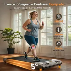 Caminhador Elétrico Fitness de Alta Potência com Tela Digital e Controle Remoto– até 150kg