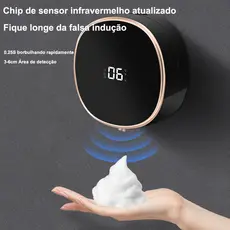 280ML Soap Dispenser with Rechargeable Smart Sensor White/preto