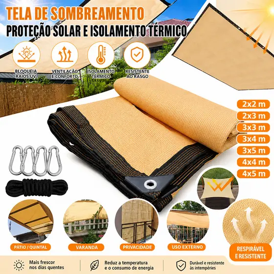Sombrite 98% Tela de Sombreamento para Garagem e Piscina com Proteção UV