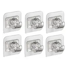 Kit Suporte para Cortina Ganchos para Varão de Cortina Sem Necessidade de Furar Fácil de Instalar