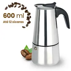 Cafeteira Italiana Aço Inox 4/6/9/12 Xícaras Café Expresso
