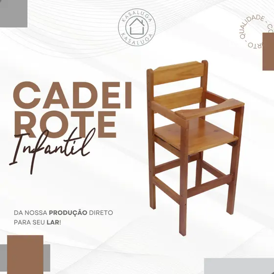 Cadeira Bebe Infantil Criança Cadeirão Cadeirote de Madeira Restaurante Refeição Alimentação
