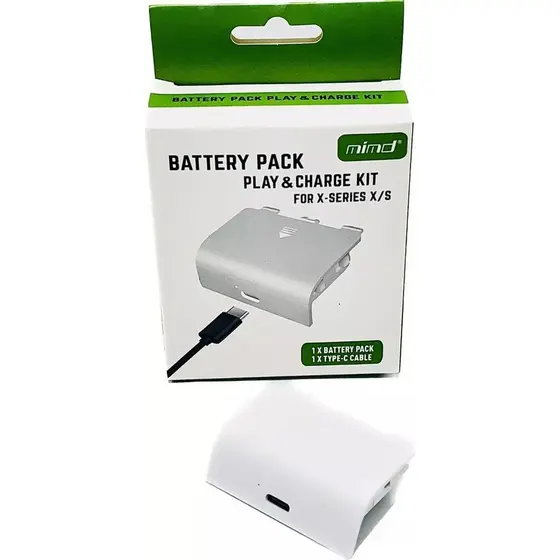 Bat. + Carregador P/ Controle Xbox  X-series X/s Bco