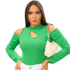 body canelado manga longa tendencia moda gringa