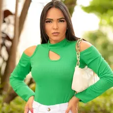 Body Canelado Manga Longa
