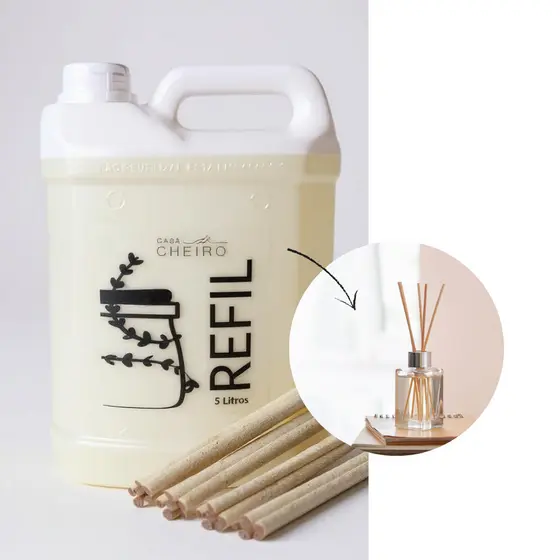Refil Aromatizador Difusor Varetas Cheirinho Ambiente 5L
