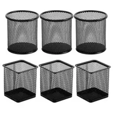 Porta Canetas Escritorio Lapis Organizador Mesa Redondo Quadrado Metal Aramado