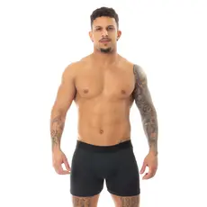 Cueca Boxer Bicolor em Microfibra com Detalhe Lateral