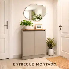 Armário balcão pequeno estreito duas portas despensa lavanderia aparador apartamento montado 60cm