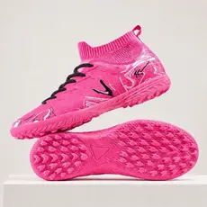 Chuteira Society Rosa Botinha Meinha Elástico Futebol Soçait Wave
