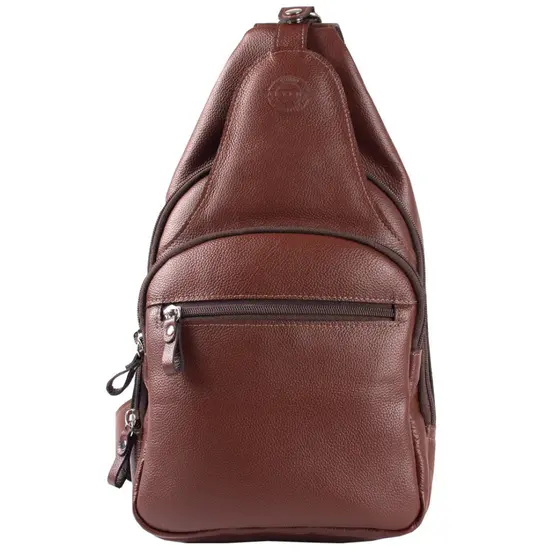 Mochila Unissex Transversal em Couro Artlux 1343