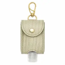 Chaveiro Charm Bag Porta Álcool em Gel em Couro Artlux 8001 com Mosquetão
