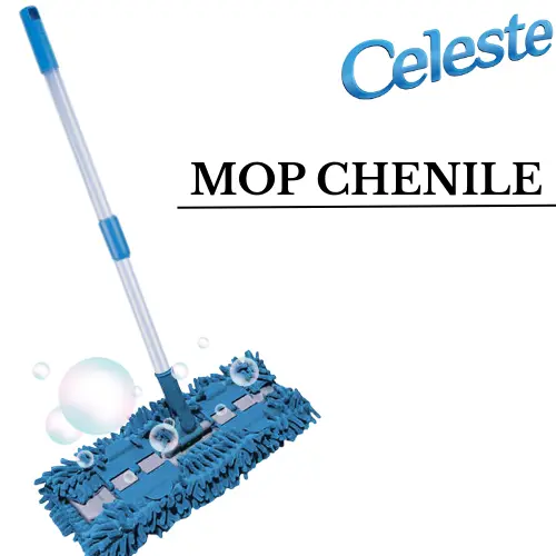 Rodo Mop Chenille Vassoura E Pano Em Microfibra