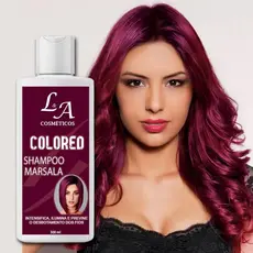 Shampoo Tonalizante Marsala Intenso - S Amônia - Resultado 100% Natural La cosméticos 300ml