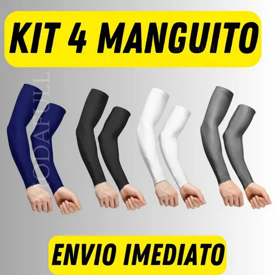kit 3  kit com 4 e kit com 2 manguitos, para esportes, treinos, pilotar e diversas ocasioes