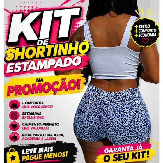 3 SHORTS ESTAMPADOS ANAGUA PARA DORMIR PSCINA TREINOS ETC