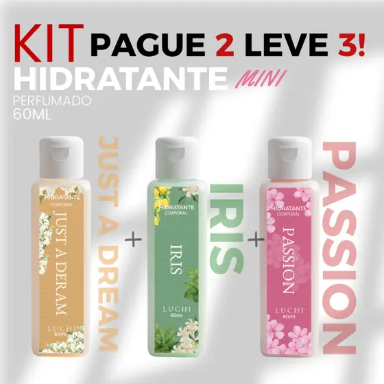 KIT Hidratantes corporais Mini 60ml (Alta concetração)