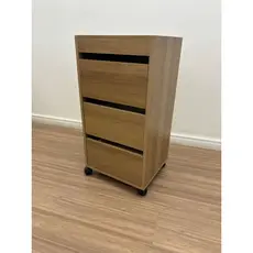 Carrinho Auxiliar Gaveteiro MDF Com 3 Gavetas