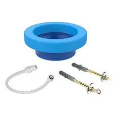 Kit Anel Veda Cheiro + Parafuso + Engate 40cm + Veda Rosca Para Vaso Sanitário Caixa Acoplada