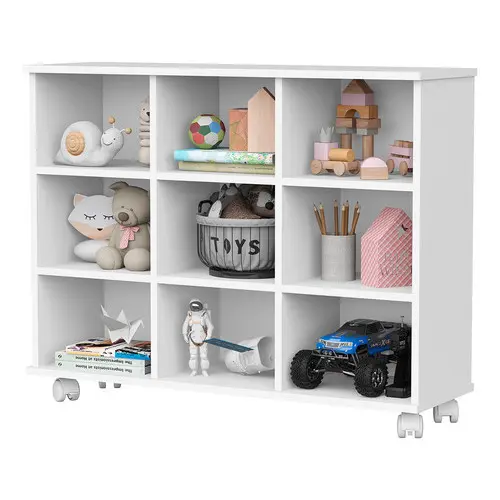 Nicho Branco Organizador Brinquedos Quarto Decoração Prateleira Multiuso Infantil divisórias Criança